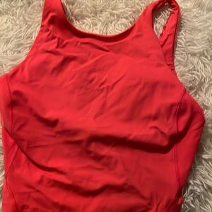 Lululemon lip gloss pink high neck aligned tank